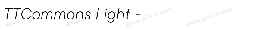 TTCommons Light 亮体字体转换
